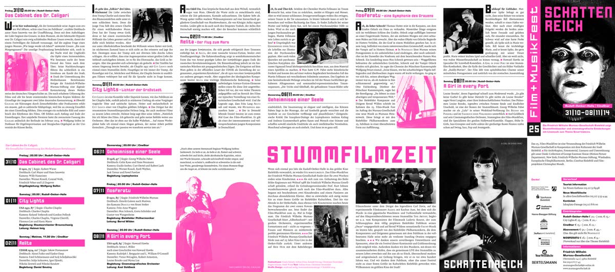 Programmflyer Stummfilm