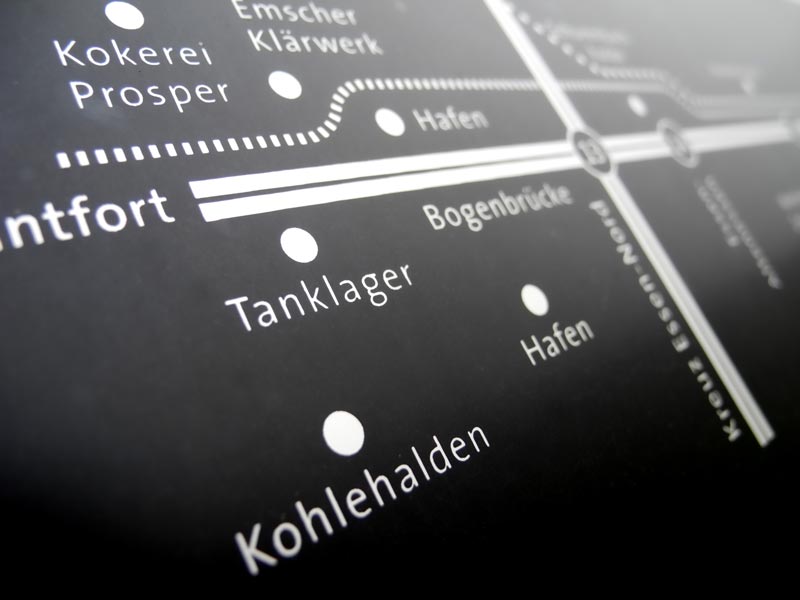 Infosystem zum Emscher-Landschaftspark / Parkautobahn A42
