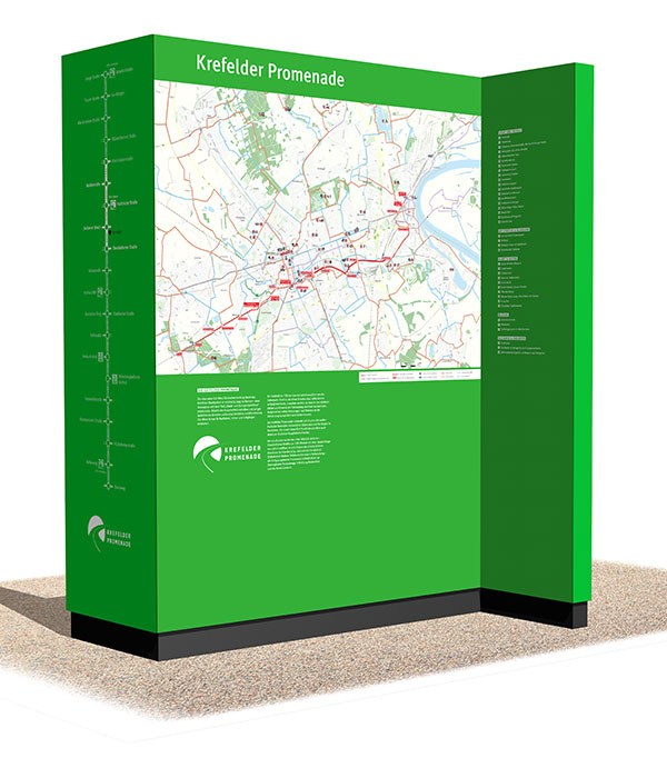 Orientierungs- und Informationssystem zur Krefelder Promenade