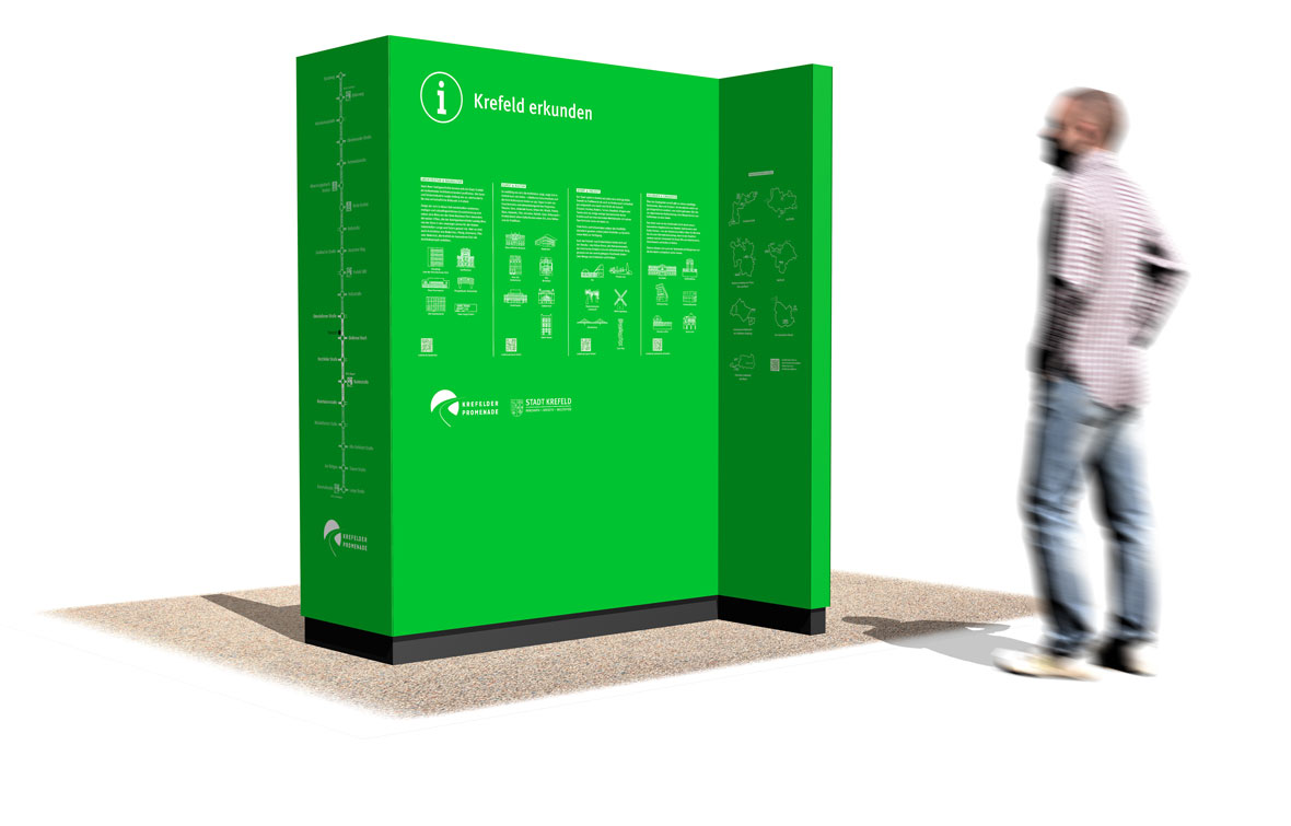 Orientierungs- und Informationssystem zur Krefelder Promenade