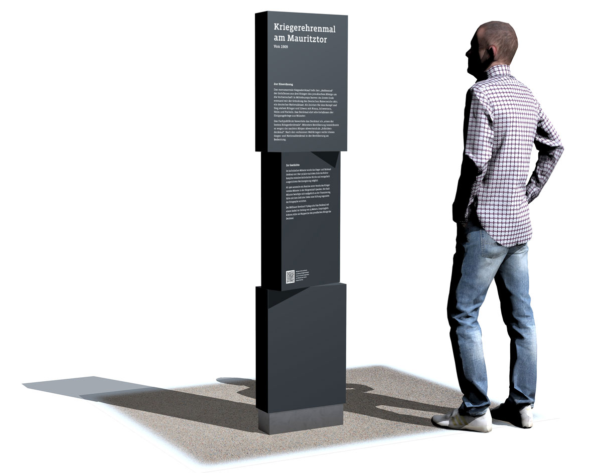 Infostelen zu Denkmalen im öffentlichen Raum