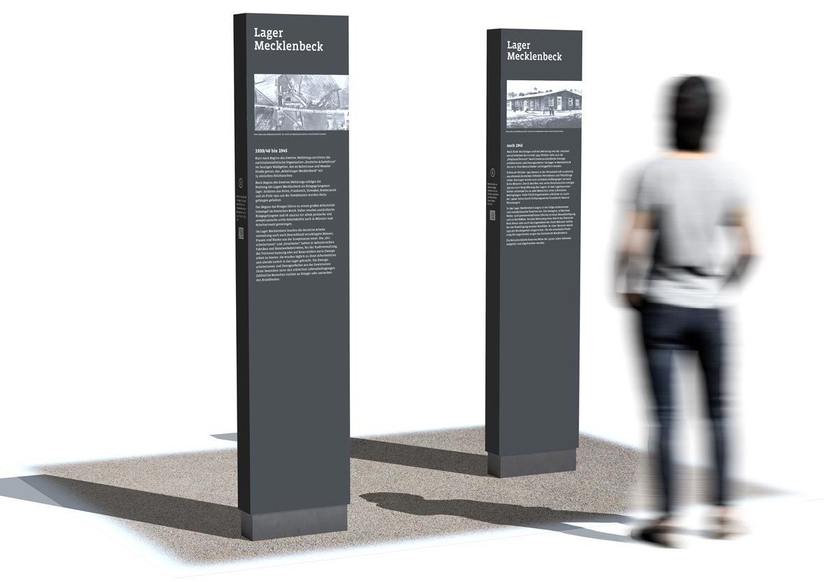 Infostelen zu Denkmalen im öffentlichen Raum