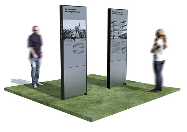 Infotafel auf dem Geländes des Dokumentation- und Lernort Bückeberg