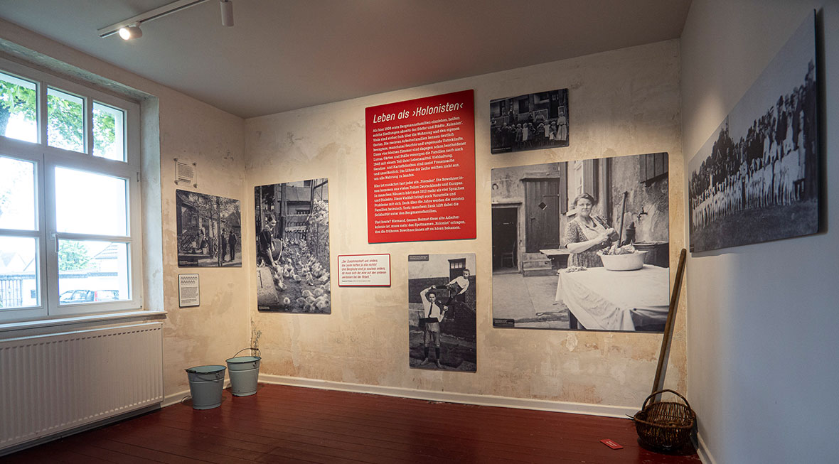 Raumansicht im Untergeschoss des Haus des Bergmanns